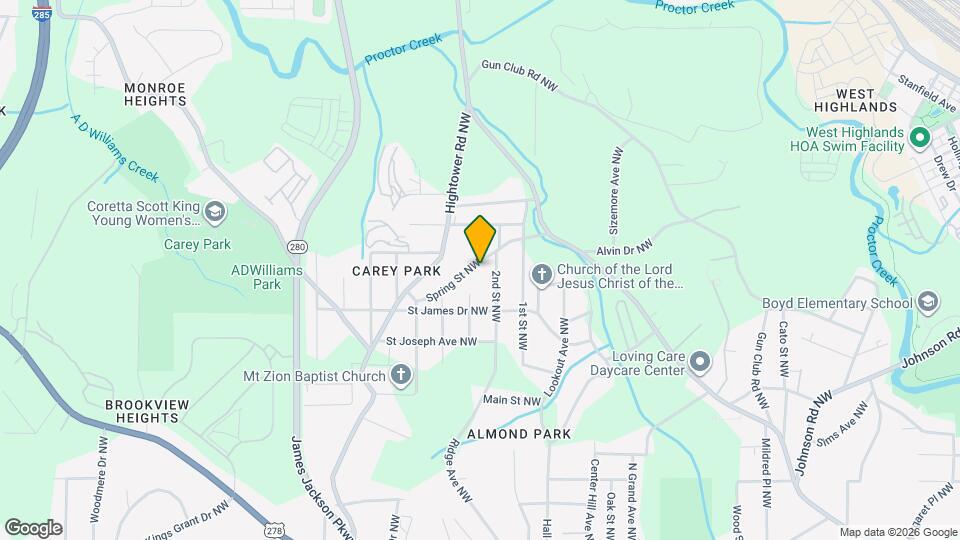 2468 Spring St NW Map and Location Details