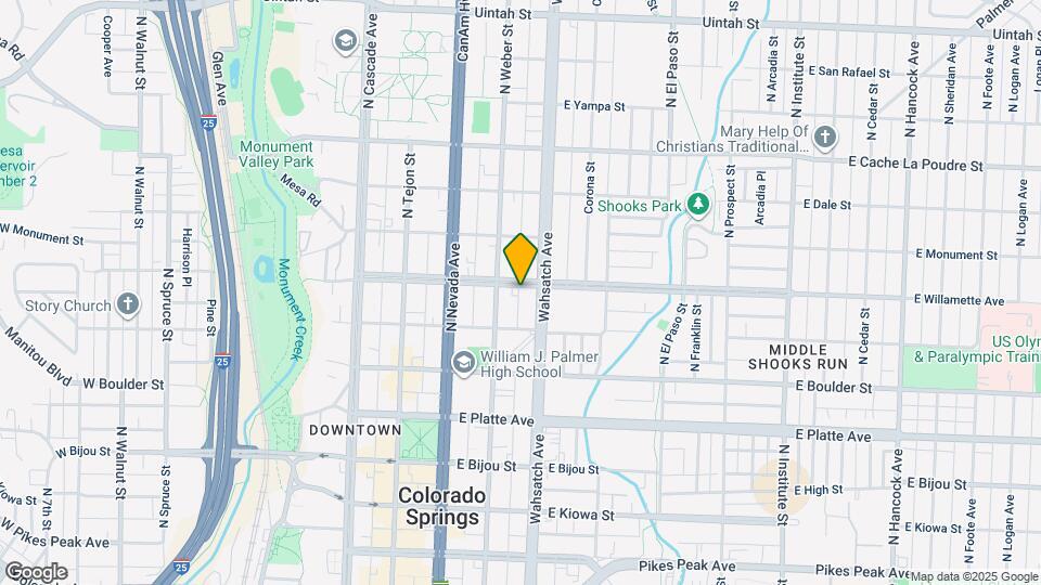 319 E Willamette Ave Mapa y Detalles de la Ubicación