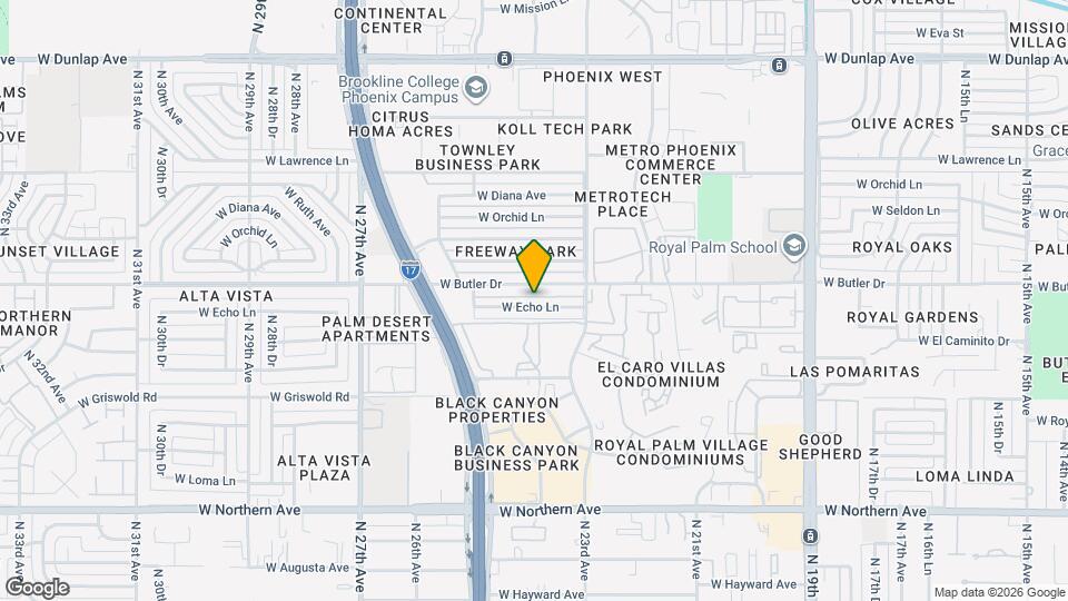 2344 W Echo Ln Mapa y Detalles de la Ubicación