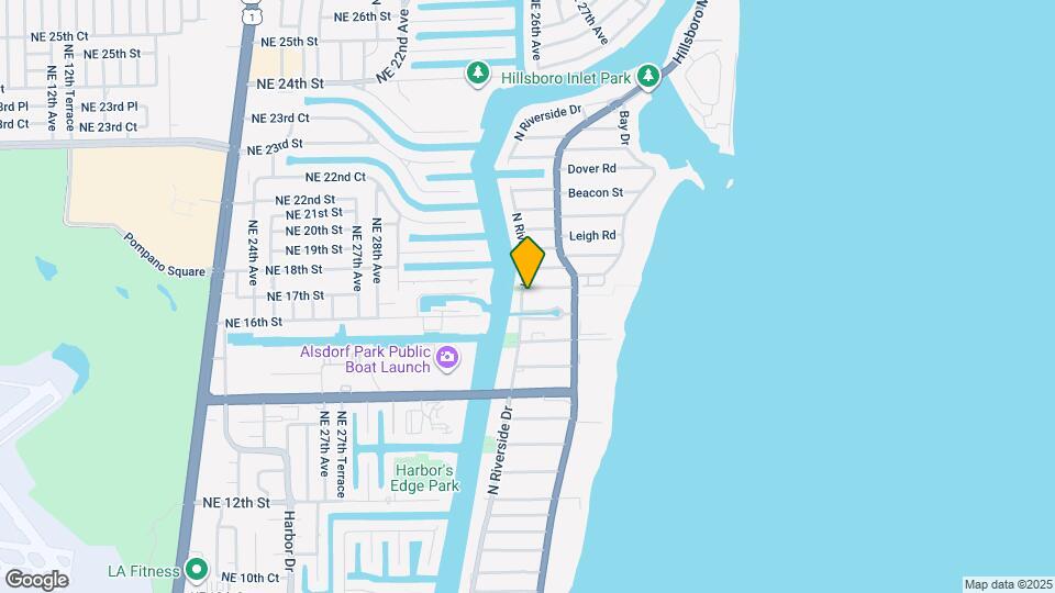 1750 N Riverside Dr Map and Location Details