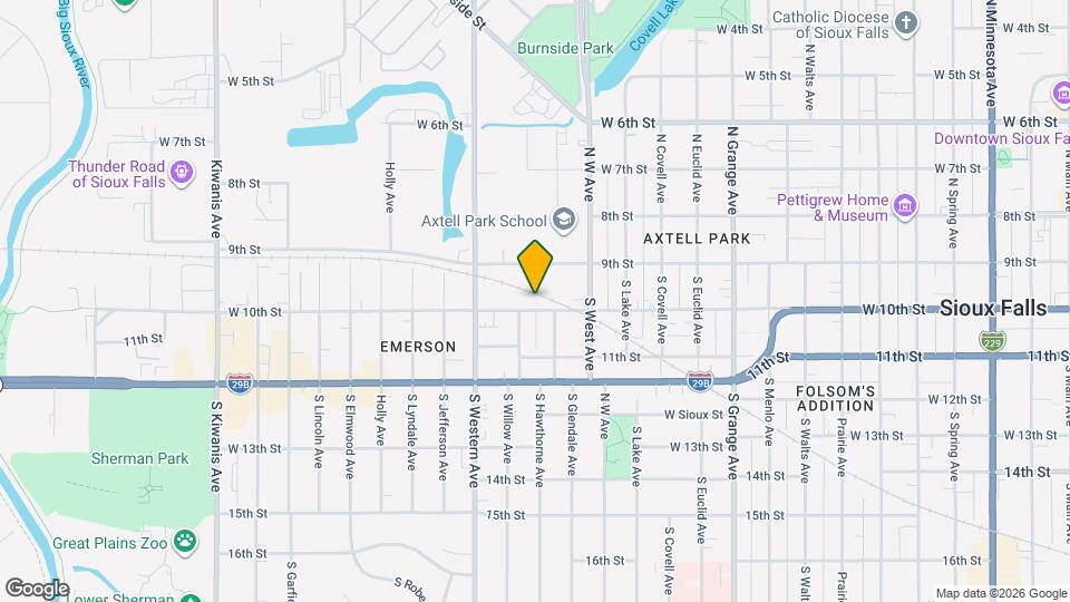 1528 W 10th St Map and Location Details