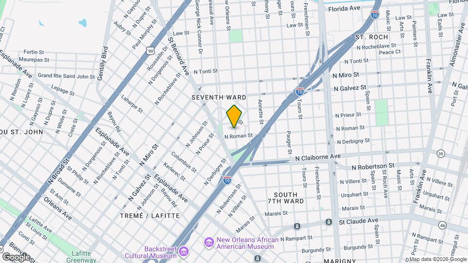 1812 New Orleans St Map and Location Details