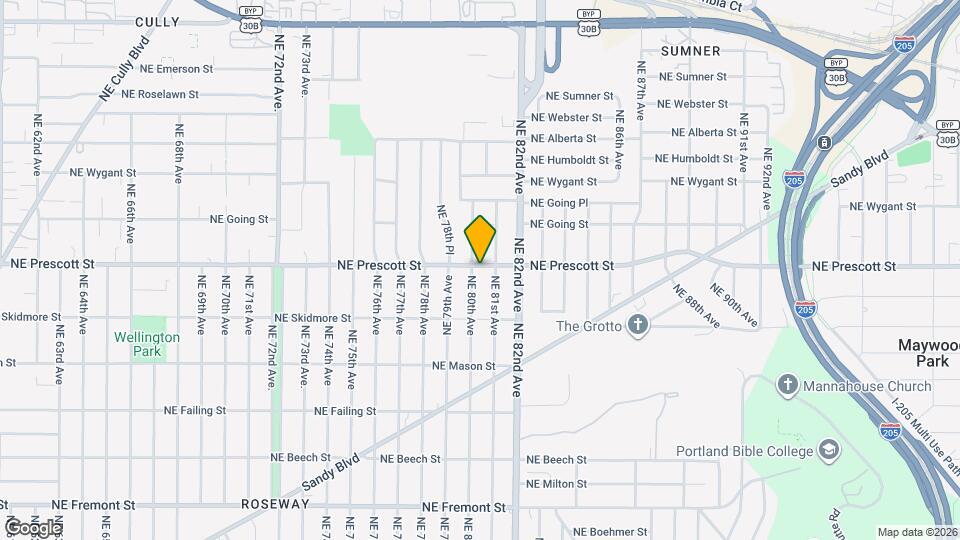 8010 NE Prescott St Mapa y Detalles de la Ubicación