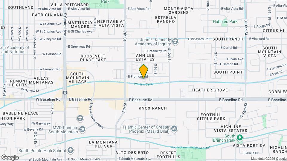 7213 S 8th St Map and Location Details