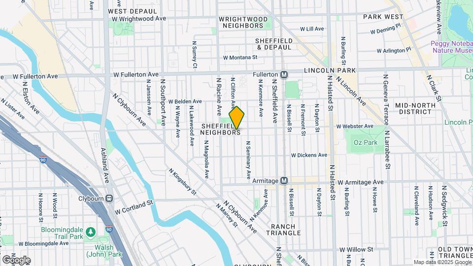 1123 W Webster Ave Map and Location Details