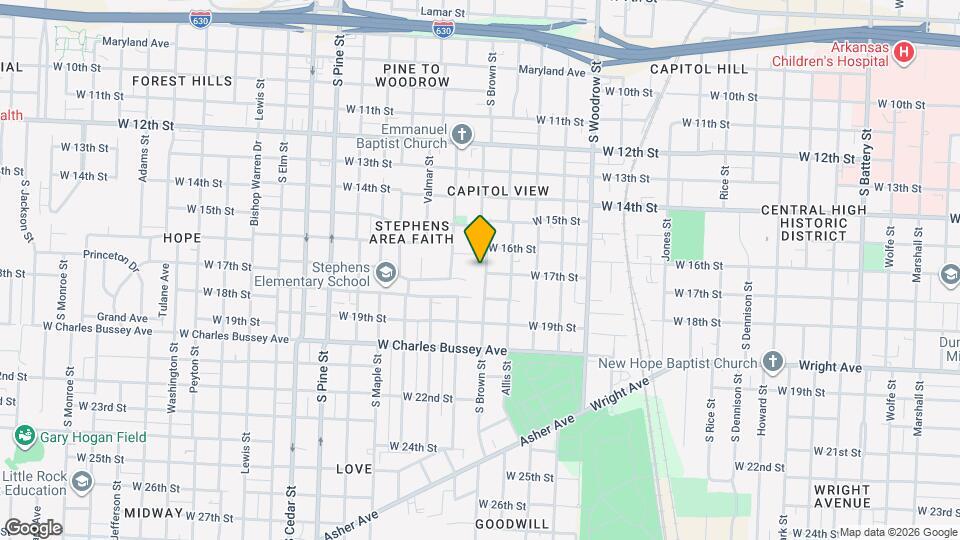 1624 Brown St Map and Location Details