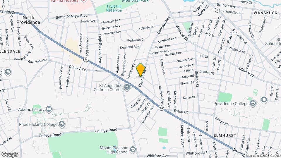 44 Gentian Ave Map and Location Details