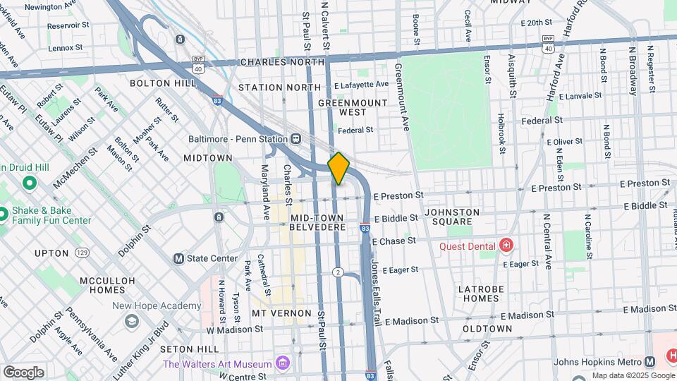 1311 N Calvert St Map and Location Details