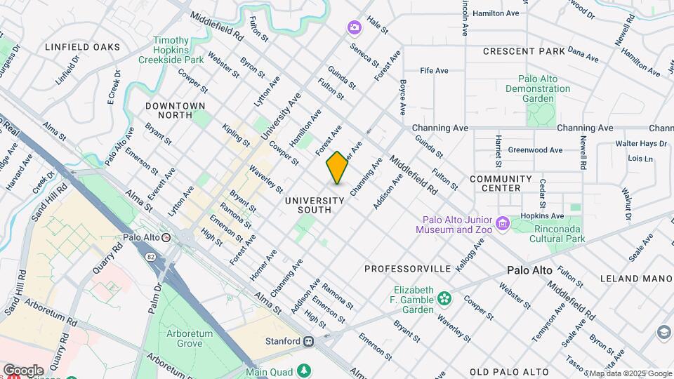 825 Cowper St Mapa y Detalles de la Ubicación