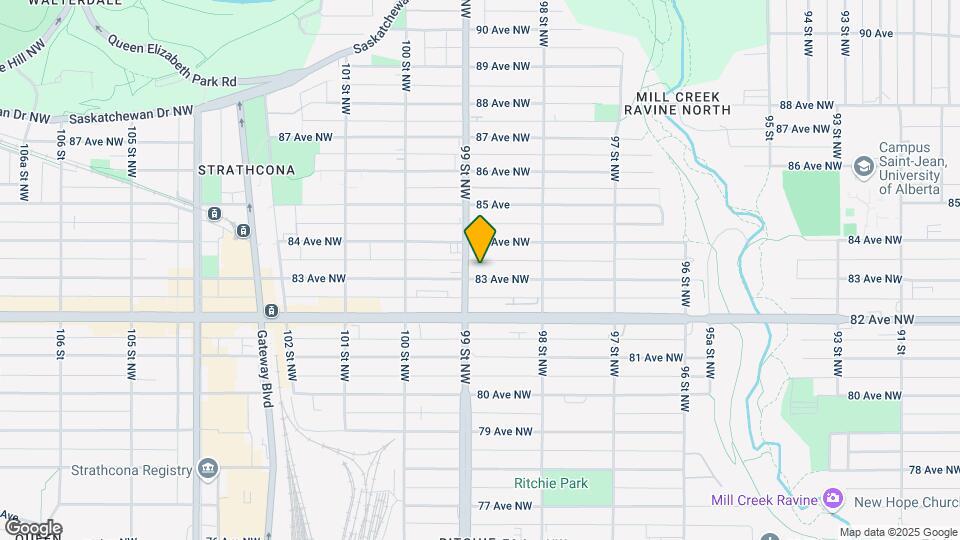 9856 83 Av NW Map and Location Details