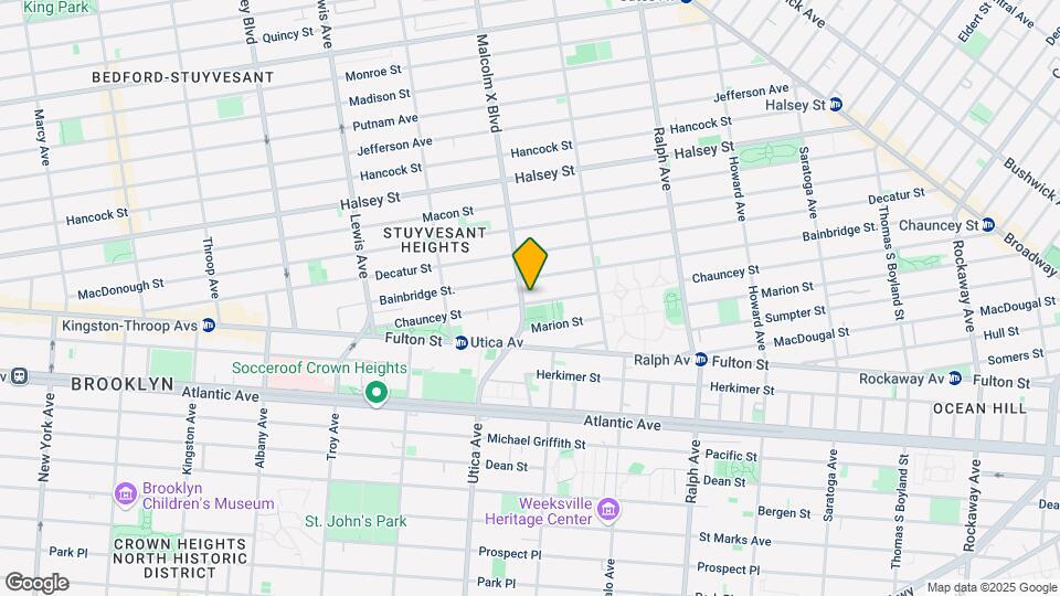323 Malcolm X Blvd Mapa y Detalles de la Ubicación