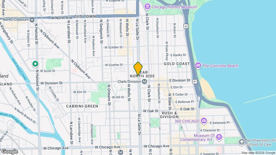 1218 N LaSalle St, Unit J3 Map and Location Details