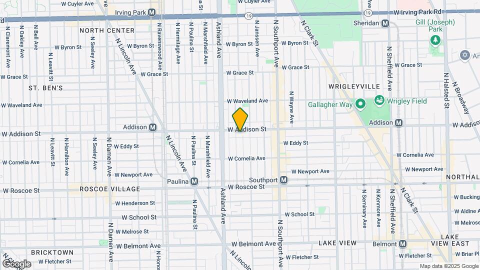 1521 W Addison St, Unit 2 Map and Location Details