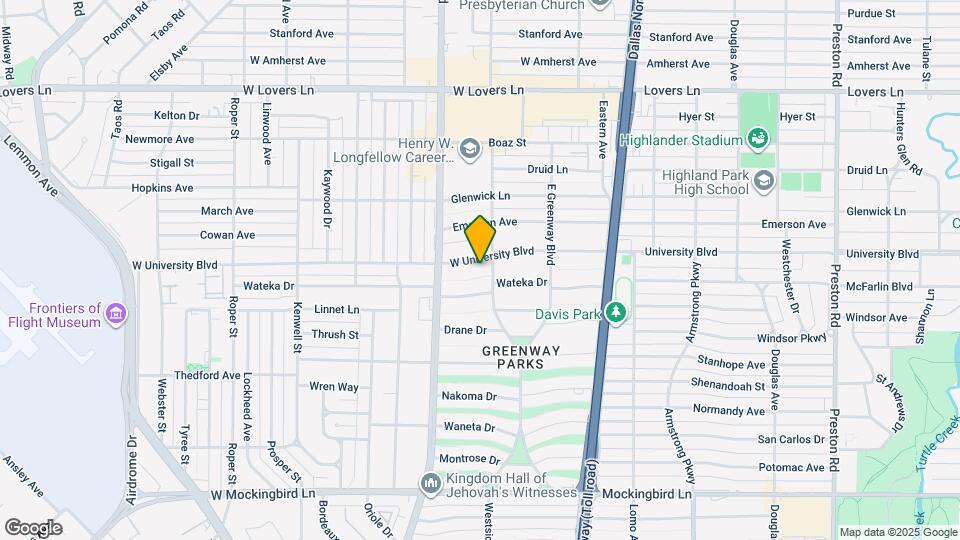 5338 W University Blvd Map and Location Details