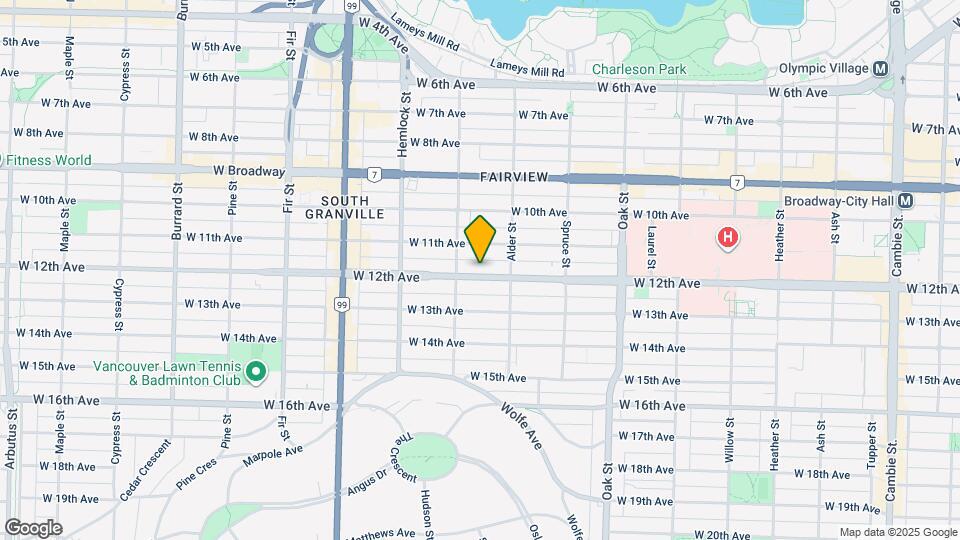 1255 W 12th Ave Map and Location Details