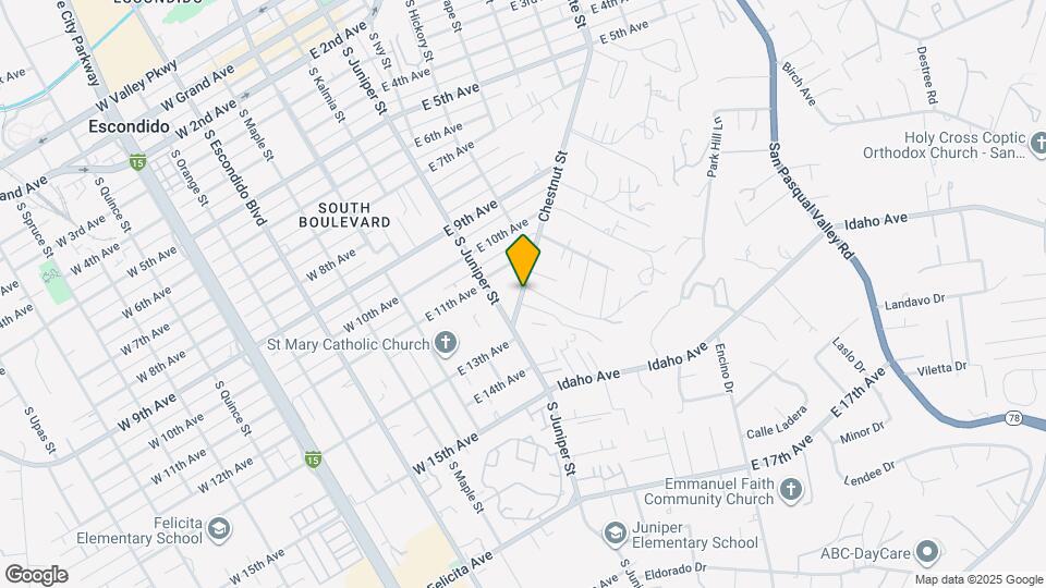 1160 Chestnut St Map and Location Details