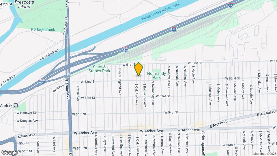 5153 S Oak Park Ave Mapa y Detalles de la Ubicación