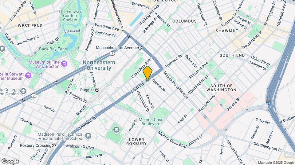 888 Tremont St, Unit 101 Map and Location Details