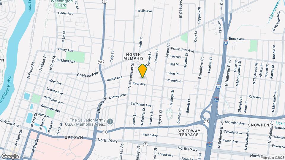 813 N Dunlap St Map and Location Details