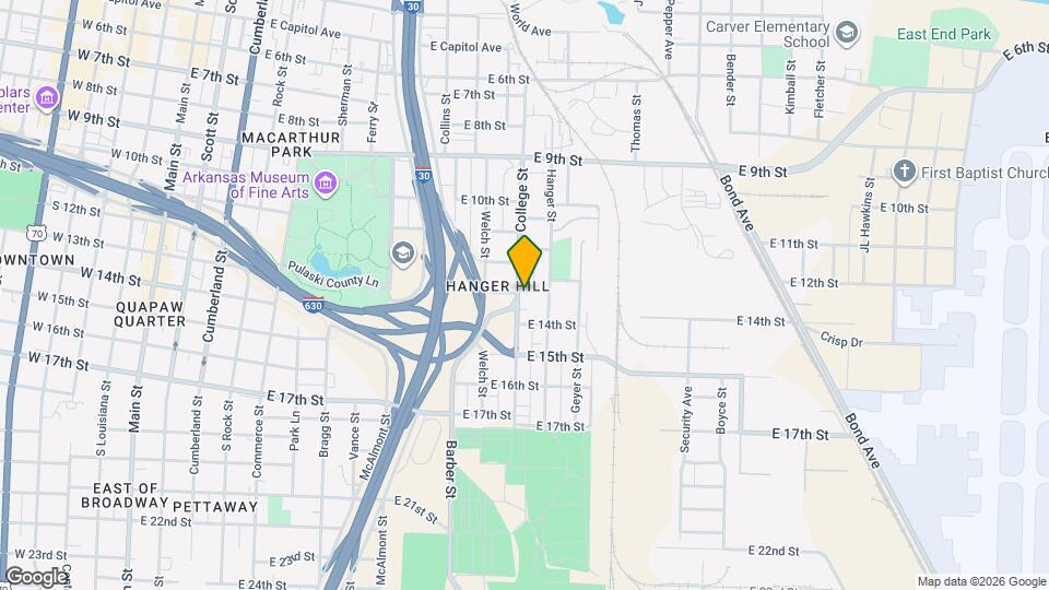 1303 College St Map and Location Details