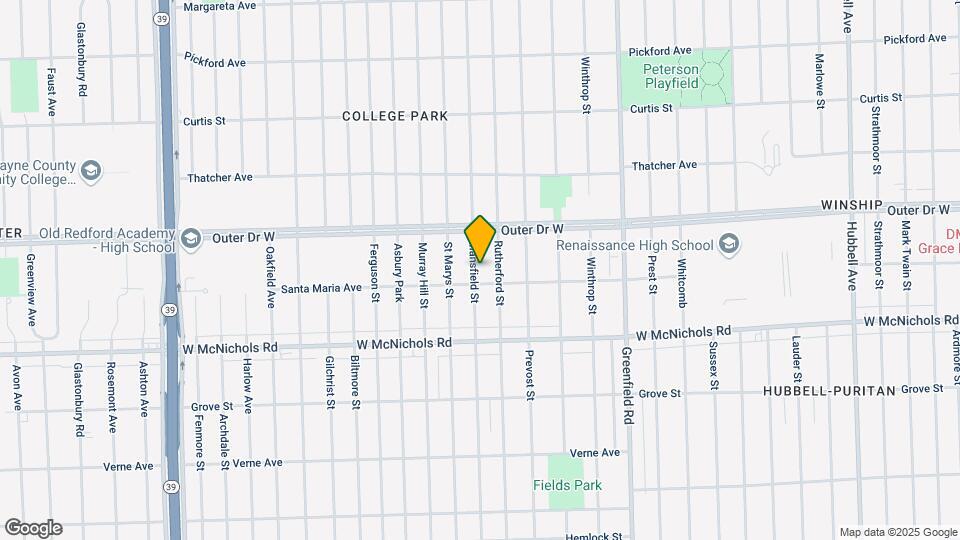 17326 Mansfield St Map and Location Details
