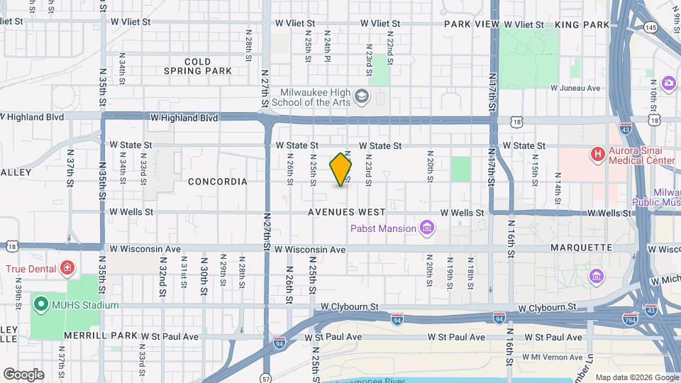 843 N 24th St, Unit 304 Map and Location Details