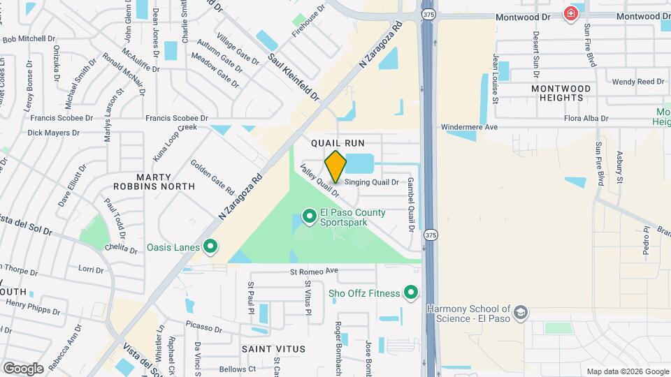 12107 Valley Quail Dr Map and Location Details