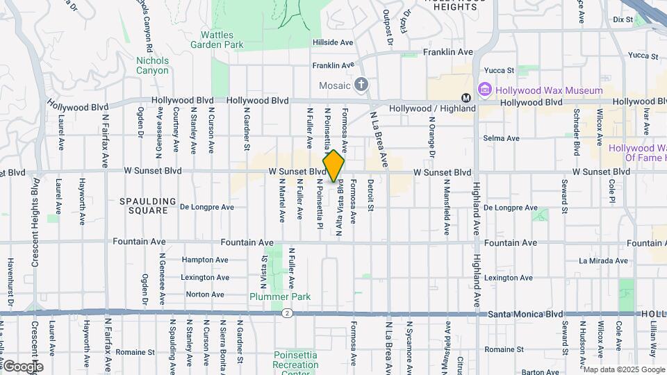 1447-1453 N Alta Vista Blvd Mapa y Detalles de la Ubicación