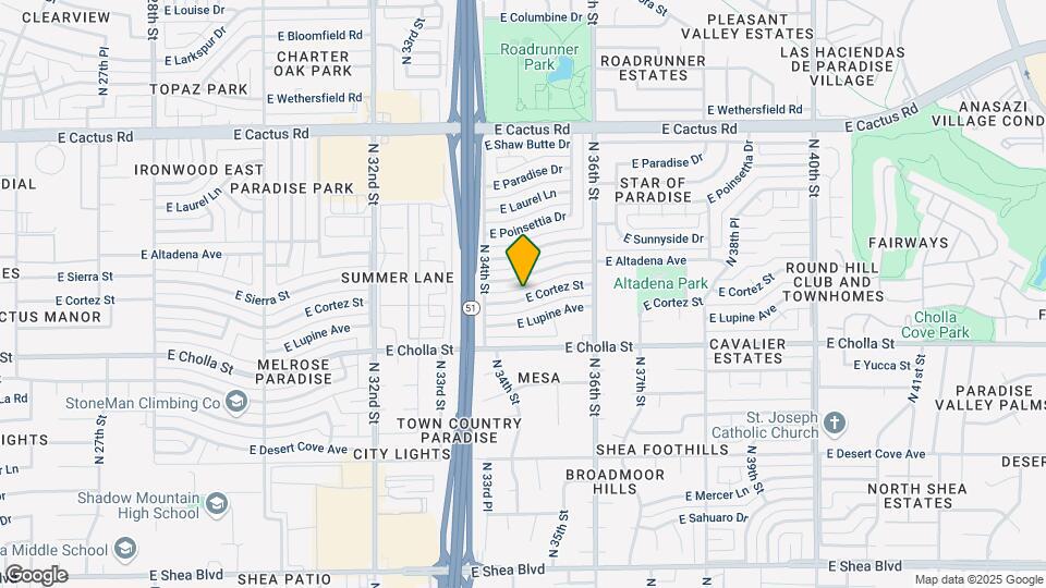 3434 E Cortez St Map and Location Details