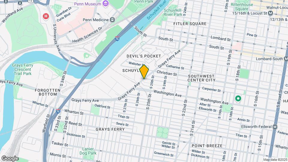 2547 Grays Ferry Ave Map and Location Details