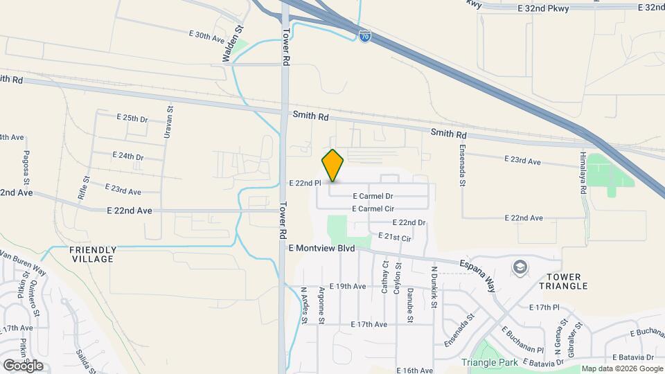 18854 E 22nd Pl Map and Location Details