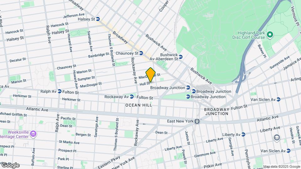 1BR 1BA Private Garden Level Floor Through Map and Location Details