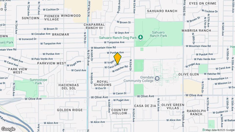 6421 W Carol Ave Map and Location Details