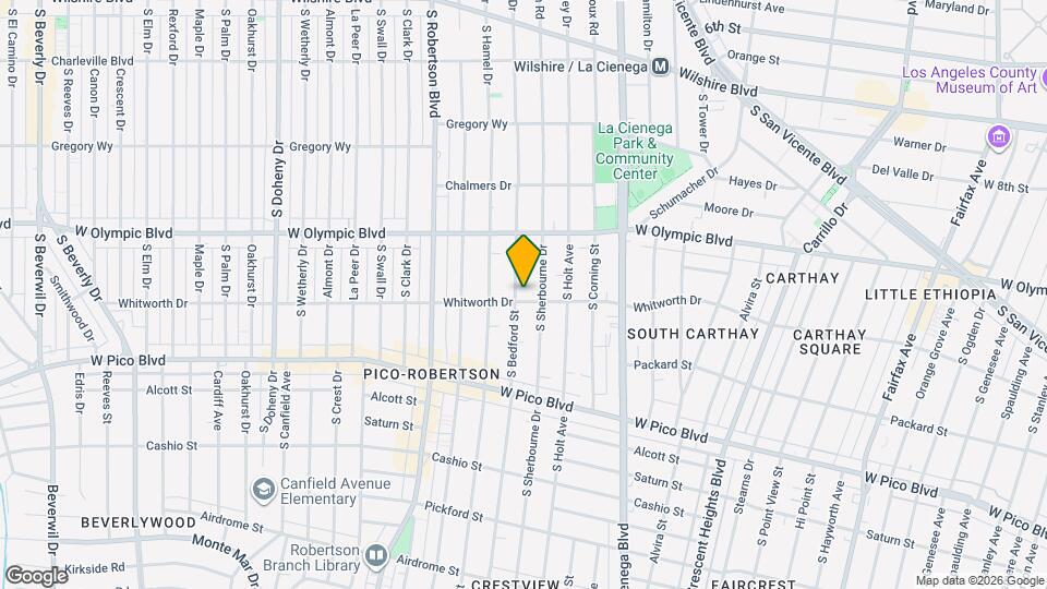 1070 S Bedford St Map and Location Details