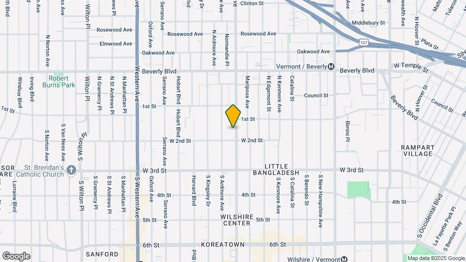 161 N Normandie Ave Map and Location Details