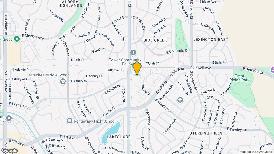 18919 E Warren Cir Map and Location Details