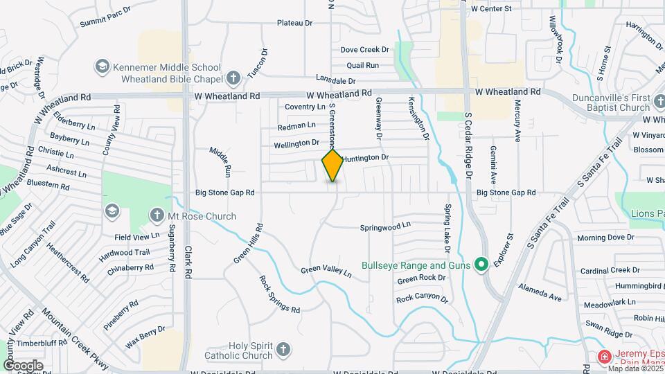 923 S Greenstone Ln Map and Location Details