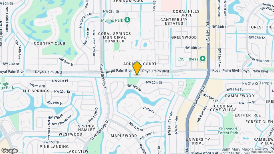 10138 Royal Palm Blvd Mapa y Detalles de la Ubicación
