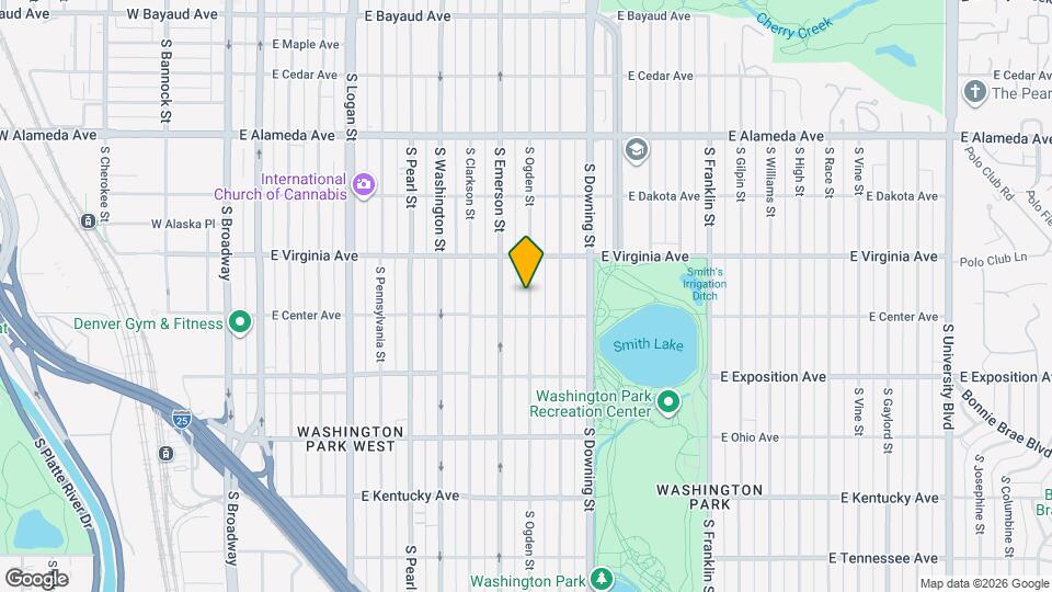 565 S Ogden St Map and Location Details