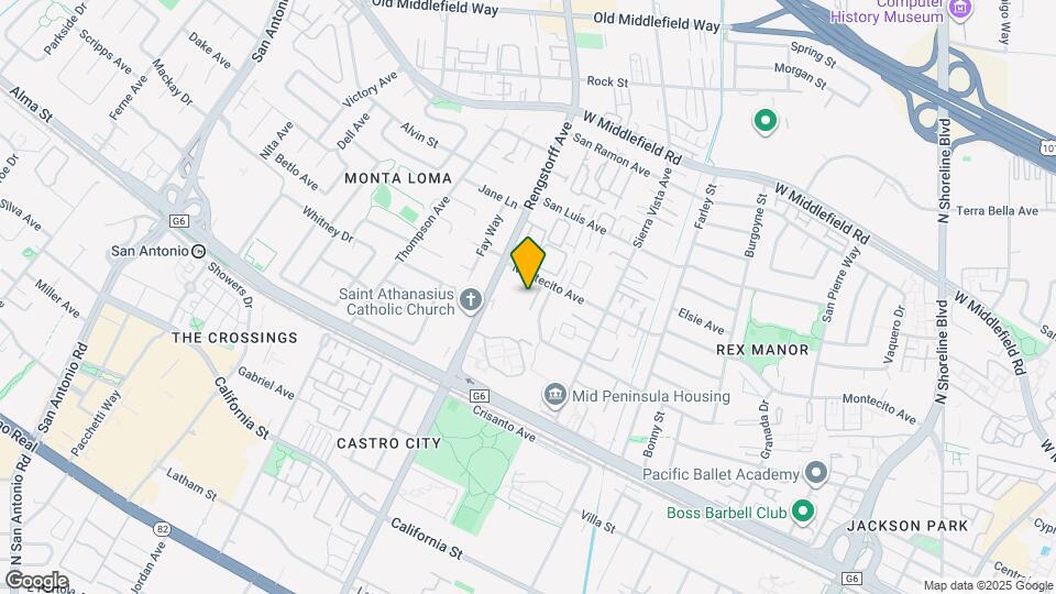 2047 Montecito Ave Map and Location Details