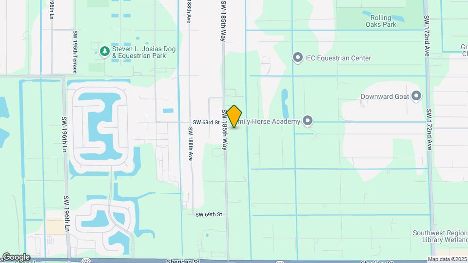 6402 SW 185th Way Map and Location Details
