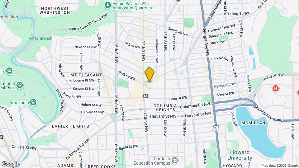 1375 Kenyon St NW Map and Location Details