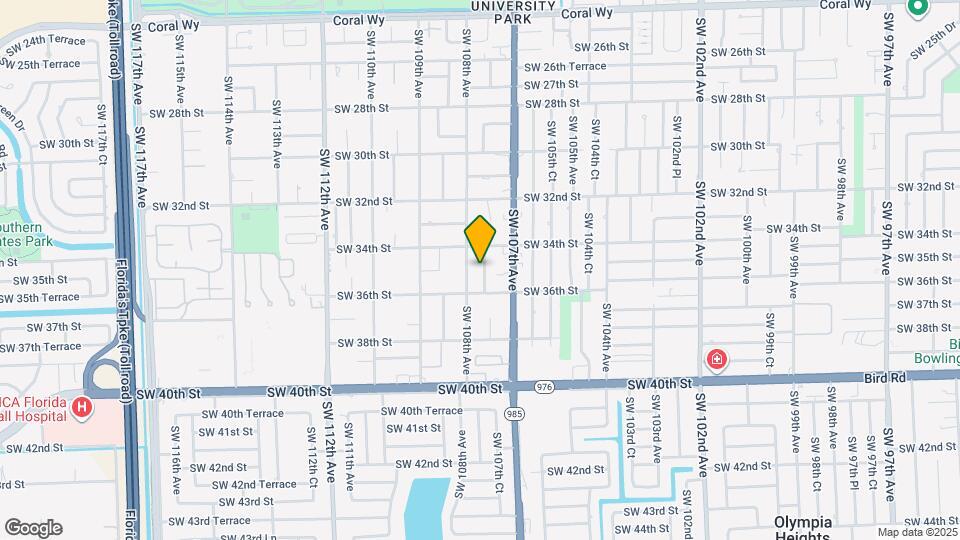 3560 SW 107th Ct Map and Location Details