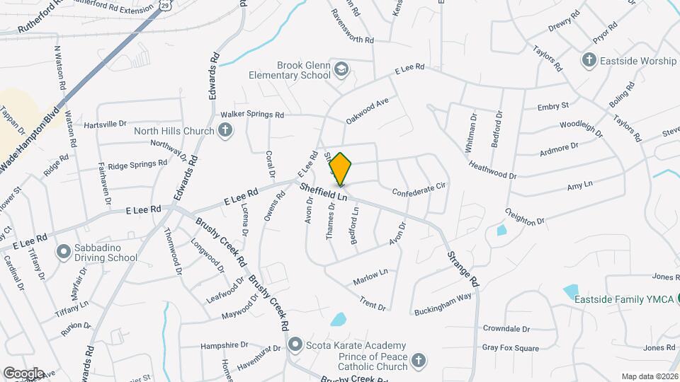 201 Sheffield Ln Map and Location Details