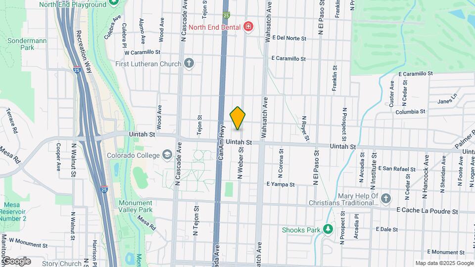 1210 N Weber St Map and Location Details