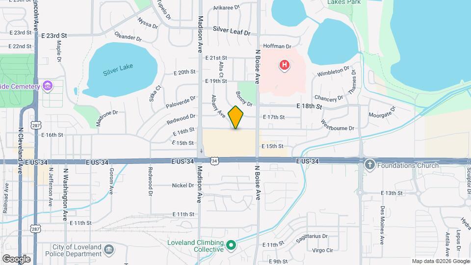 1406 E 16th St Map and Location Details