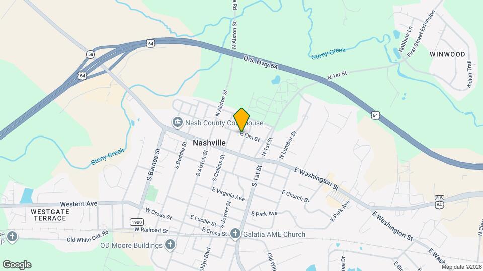 110 N Hilliard St Map and Location Details