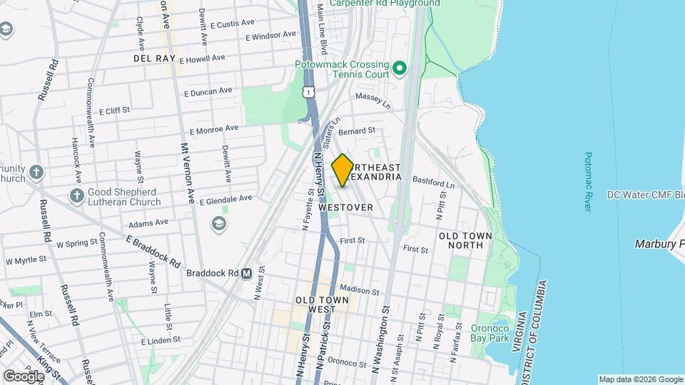 1147 Colonial Ave Map and Location Details