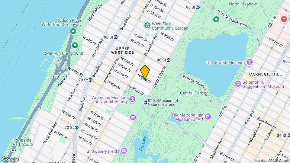 34 W 83rd St Mapa y Detalles de la Ubicación