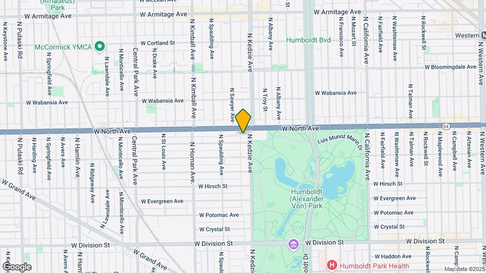 1544 N Kedzie Ave, Unit 3M Map and Location Details